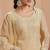 Beige siffon semi stitched suit with embroidery & sequence work