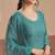 Blue siffon semi stitched suit with embroidery & sequence work