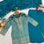 Blue silk blend readymade suit with embroidery & beads work