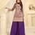 Purple silk blend readymade suit with embroidery & beads work