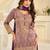 Purple silk blend readymade suit with embroidery & beads work
