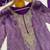 Purple silk blend readymade suit with embroidery & beads work