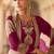 Purple chinon readymade suit with embroidery & mirror work