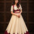 Cream Lace Work Roman silk_Blend Lehenga Choli