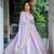 Lavender Sequins Anarkali Gown with Embroidered Dupatta for Women