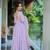 Lavender Sequins Anarkali Gown with Embroidered Dupatta for Women