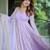Lavender Sequins Anarkali Gown with Embroidered Dupatta for Women