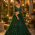 emerald color Sequins Thread and Embroidery work net Lehenga Choli set