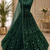 emerald color Sequins Thread and Embroidery work net Lehenga Choli set