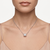 925 sterling silver baguette cz barrel pendant necklace for women