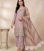 baby pink color embroidery sequences work georgette salwar suit