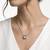 925 sterling silver emerald-cut purple solitaire pendant necklace for women