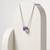 925 sterling silver emerald-cut purple solitaire pendant necklace for women