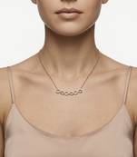 925 sterling silver rose gold double infinity cubic zirconia necklace for women