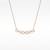925 sterling silver rose gold double infinity cubic zirconia necklace for women
