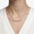 925 sterling silver rose gold double infinity cubic zirconia necklace for women
