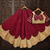 Maroon Lace Work Roman silk_Blend Lehenga Choli