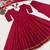 Maroon roman  silk  party wear embroidery anarkali suit set