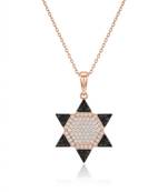 925 sterling silver hexagram cz pendant necklace for women