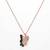 925 sterling silver black butterfly pendant necklace for women