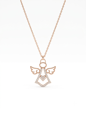 925 sterling silver heart angel pendant necklace for women 1
