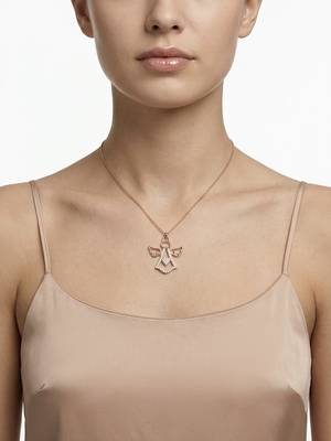 925 sterling silver heart angel pendant necklace for women 3