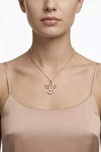 925 sterling silver heart angel pendant necklace for women