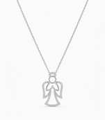 925 sterling silver angel prayer pendant necklace for women
