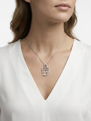 925 sterling silver angel prayer pendant necklace for women 2
