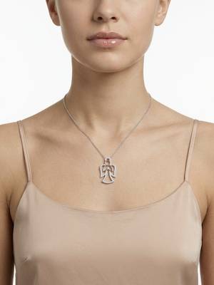 925 sterling silver angel prayer pendant necklace for women 4