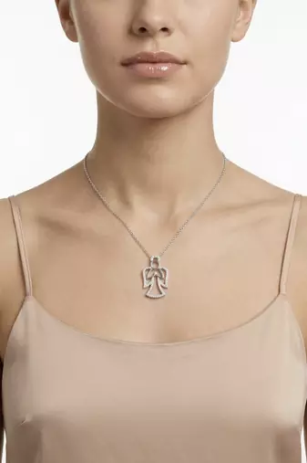 925 sterling silver angel prayer pendant necklace for women