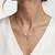 925 sterling silver rose gold pavé dragonfly pendant necklace for women