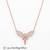 925 sterling silver rose gold pavé dragonfly pendant necklace for women
