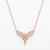 925 sterling silver rose gold pavé dragonfly pendant necklace for women