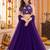 PURPLE SEQUINS & EMBROIDERED VELVET GARBA LEHENGA CHOLI DUPATTA