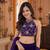PURPLE SEQUINS & EMBROIDERED VELVET GARBA LEHENGA CHOLI DUPATTA