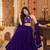 PURPLE SEQUINS & EMBROIDERED VELVET GARBA LEHENGA CHOLI DUPATTA