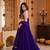 PURPLE SEQUINS & EMBROIDERED VELVET GARBA LEHENGA CHOLI DUPATTA