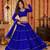 BLUE LEHERIYA PRINT GEORGETTE  LEHENGA CHOLI DUPATTA