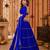 BLUE LEHERIYA PRINT GEORGETTE  LEHENGA CHOLI DUPATTA
