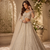 off white color Motif Crystal and Sequins work net Lehenga Choli set