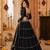 BLACK LEHERIYA PRINT GEORGETTE LEHENGA CHOLI DUPATTA