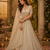 off white color Motif Crystal and Sequins work net Lehenga Choli set
