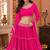 PINK LEHERIYA PRINT GEORGETTE LEHENGA CHOLI DUPATTA