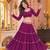 PURPLE LEHERIYA PRINT GEORGETTE LEHENGA CHOLI DUPATTA