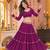 PURPLE LEHERIYA PRINT GEORGETTE LEHENGA CHOLI DUPATTA