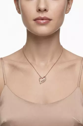 925 sterling silver love heart pendant necklace for women