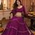 PURPLE LEHERIYA PRINT GEORGETTE LEHENGA CHOLI DUPATTA