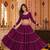 PURPLE LEHERIYA PRINT GEORGETTE LEHENGA CHOLI DUPATTA