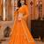 YELLOW LEHERIYA PRINT GEORGETTE LEHENGA CHOLI DUPATTA